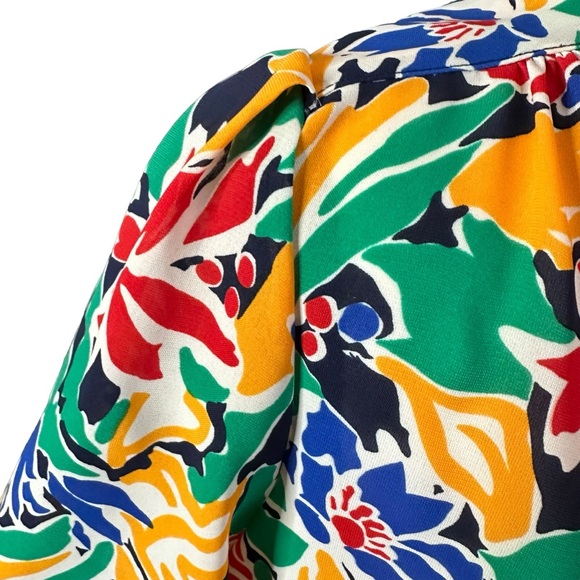 Stuart Randolph Blouse 10 Floral Vintage Button Down - Picture 3 of 7